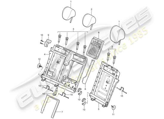 a part diagram from the Porsche Cayenne parts catalogue