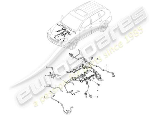 a part diagram from the Porsche Cayenne parts catalogue