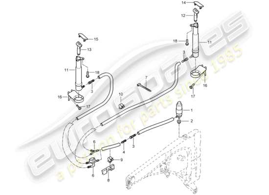 a part diagram from the Porsche Cayenne parts catalogue