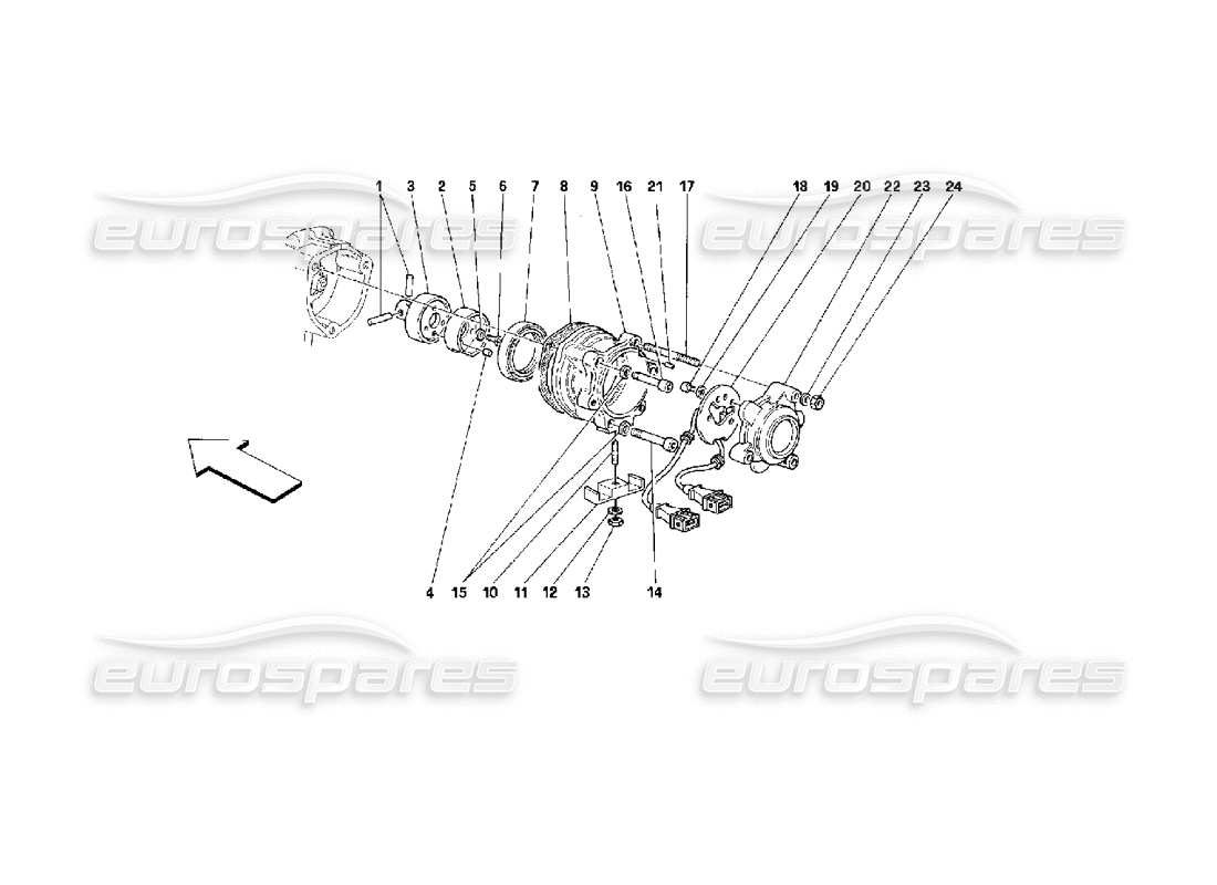 Ferrari 512 TR engine ignition Parts Diagram