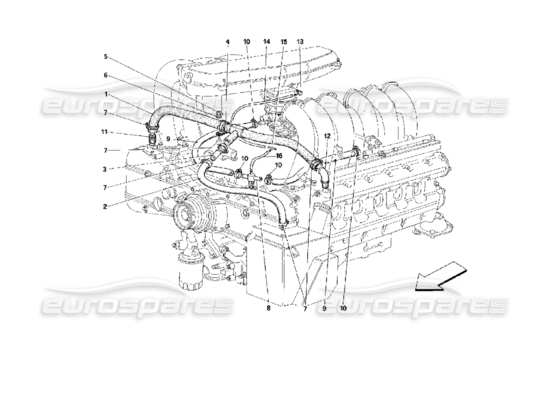 a part diagram from the Ferrari 512 TR parts catalogue