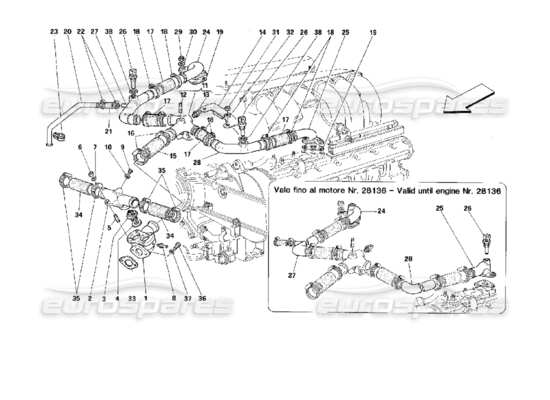 a part diagram from the Ferrari 512 parts catalogue