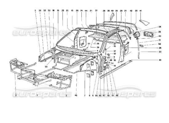 a part diagram from the Ferrari 512 parts catalogue