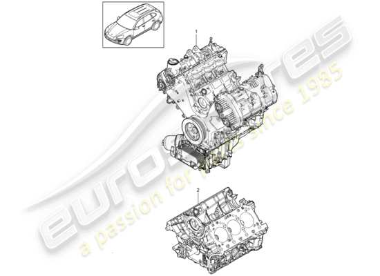 a part diagram from the Porsche Cayenne E2 parts catalogue