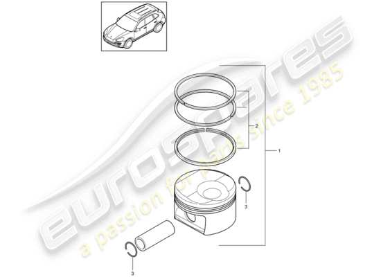 a part diagram from the Porsche Cayenne E2 parts catalogue