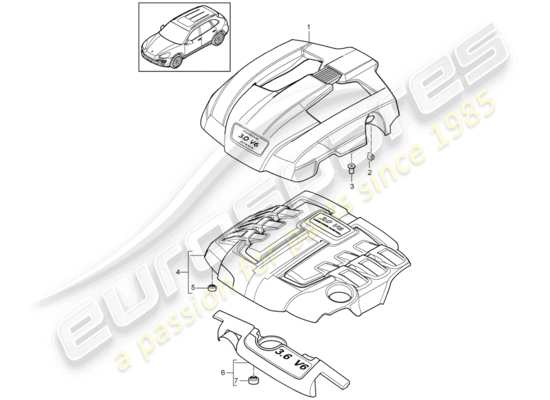 a part diagram from the Porsche Cayenne E2 parts catalogue