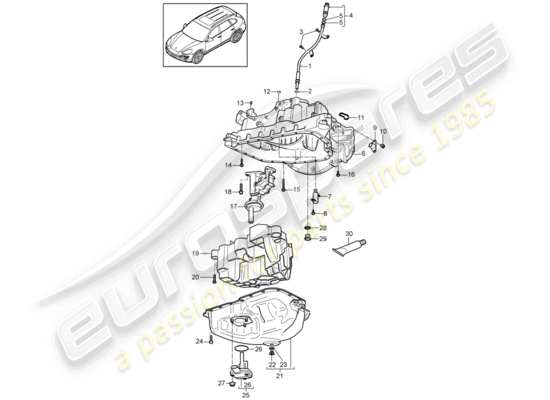 a part diagram from the Porsche Cayenne E2 (2011) parts catalogue