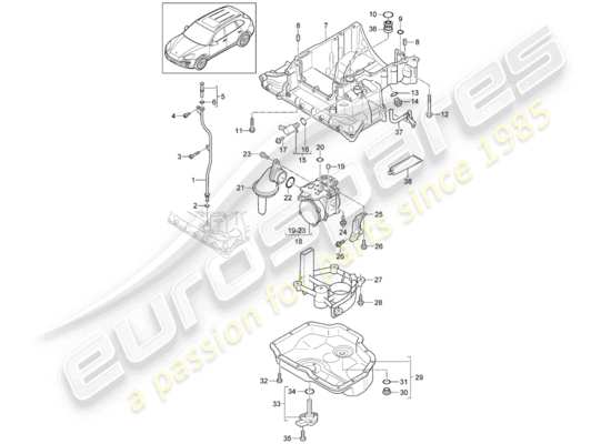 a part diagram from the Porsche Cayenne E2 parts catalogue