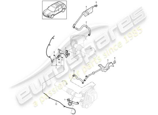 a part diagram from the Porsche Cayenne E2 (2011) parts catalogue