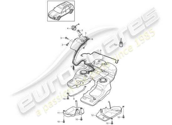 a part diagram from the Porsche Cayenne E2 parts catalogue