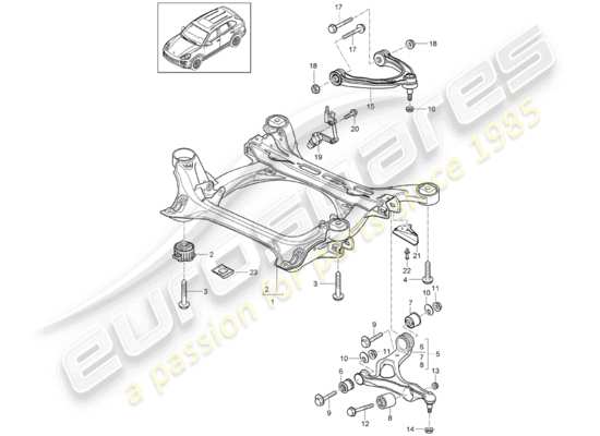 a part diagram from the Porsche Cayenne E2 parts catalogue