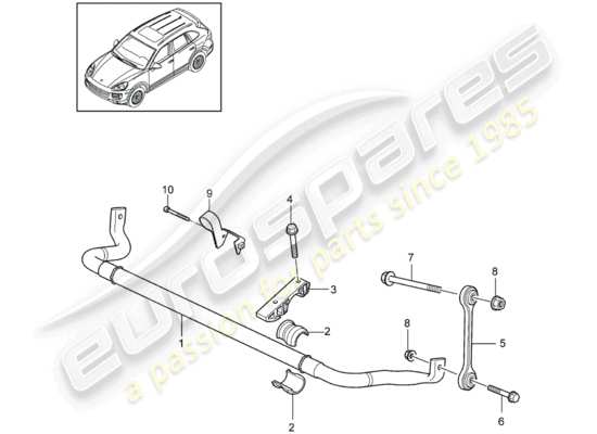 a part diagram from the Porsche Cayenne E2 (2011) parts catalogue