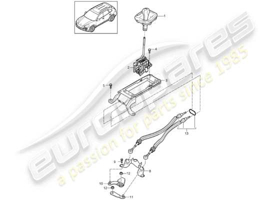 a part diagram from the Porsche Cayenne E2 parts catalogue