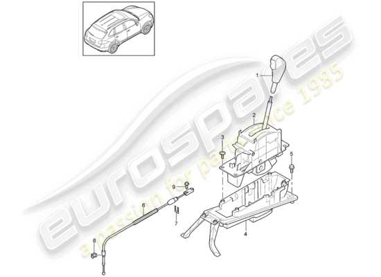 a part diagram from the Porsche Cayenne E2 parts catalogue