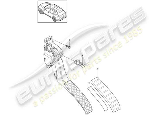 a part diagram from the Porsche Cayenne E2 parts catalogue