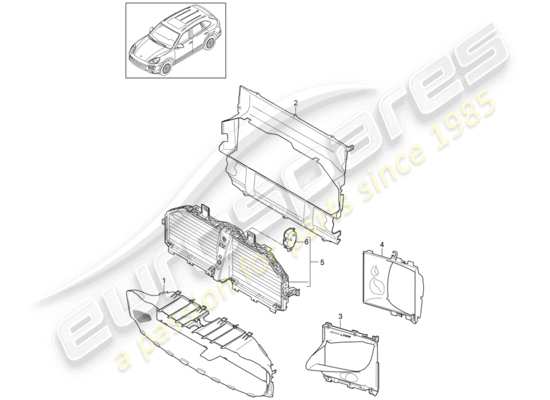 a part diagram from the Porsche Cayenne E2 parts catalogue