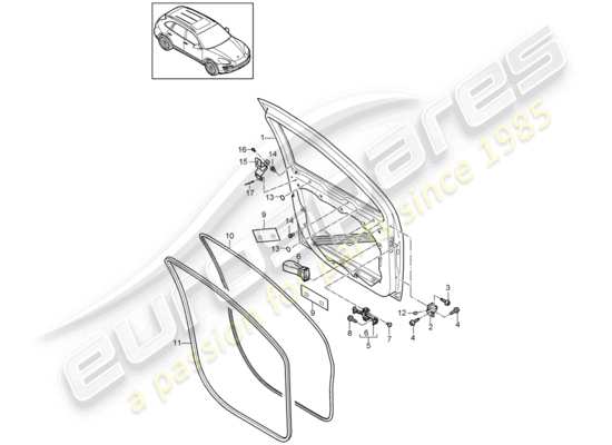 a part diagram from the Porsche Cayenne E2 parts catalogue