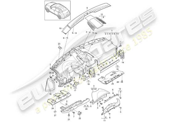 a part diagram from the Porsche Cayenne E2 (2011) parts catalogue