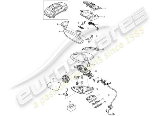 a part diagram from the Porsche Cayenne E2 parts catalogue