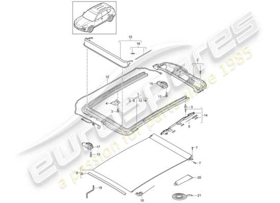 a part diagram from the Porsche Cayenne E2 parts catalogue