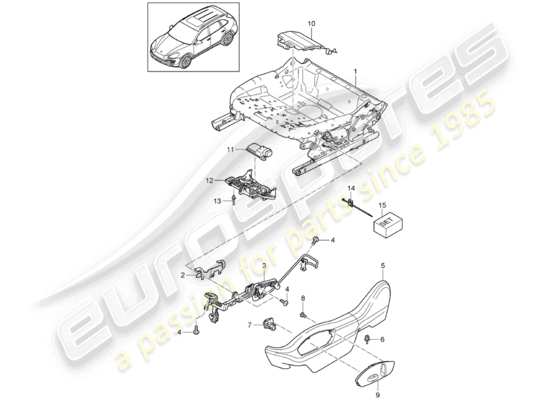 a part diagram from the Porsche Cayenne E2 parts catalogue