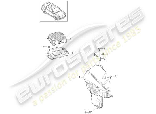 a part diagram from the Porsche Cayenne E2 parts catalogue