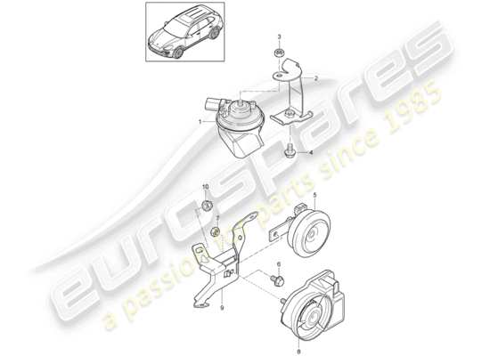 a part diagram from the Porsche Cayenne E2 parts catalogue