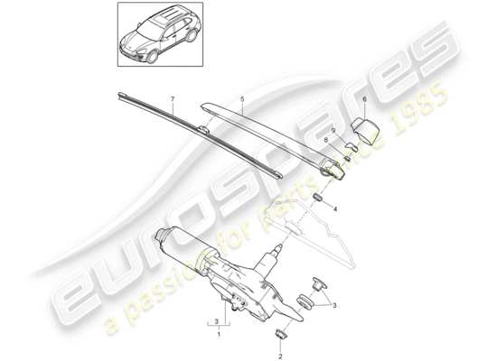 a part diagram from the Porsche Cayenne E2 parts catalogue