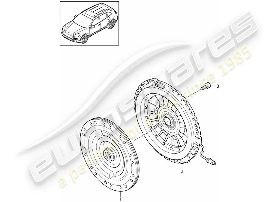 Porsche Cayenne E2 (2012) clutch Part Diagram