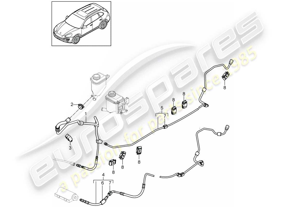 Porsche Cayenne E2 (2012) stabilizer Part Diagram