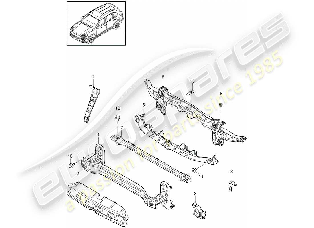 Porsche Cayenne E2 (2012) BRACKET Part Diagram