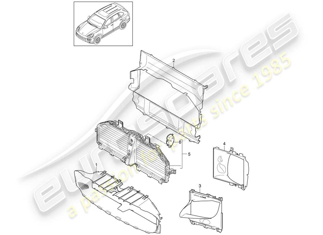 Porsche Cayenne E2 (2012) AIR DUCT Part Diagram