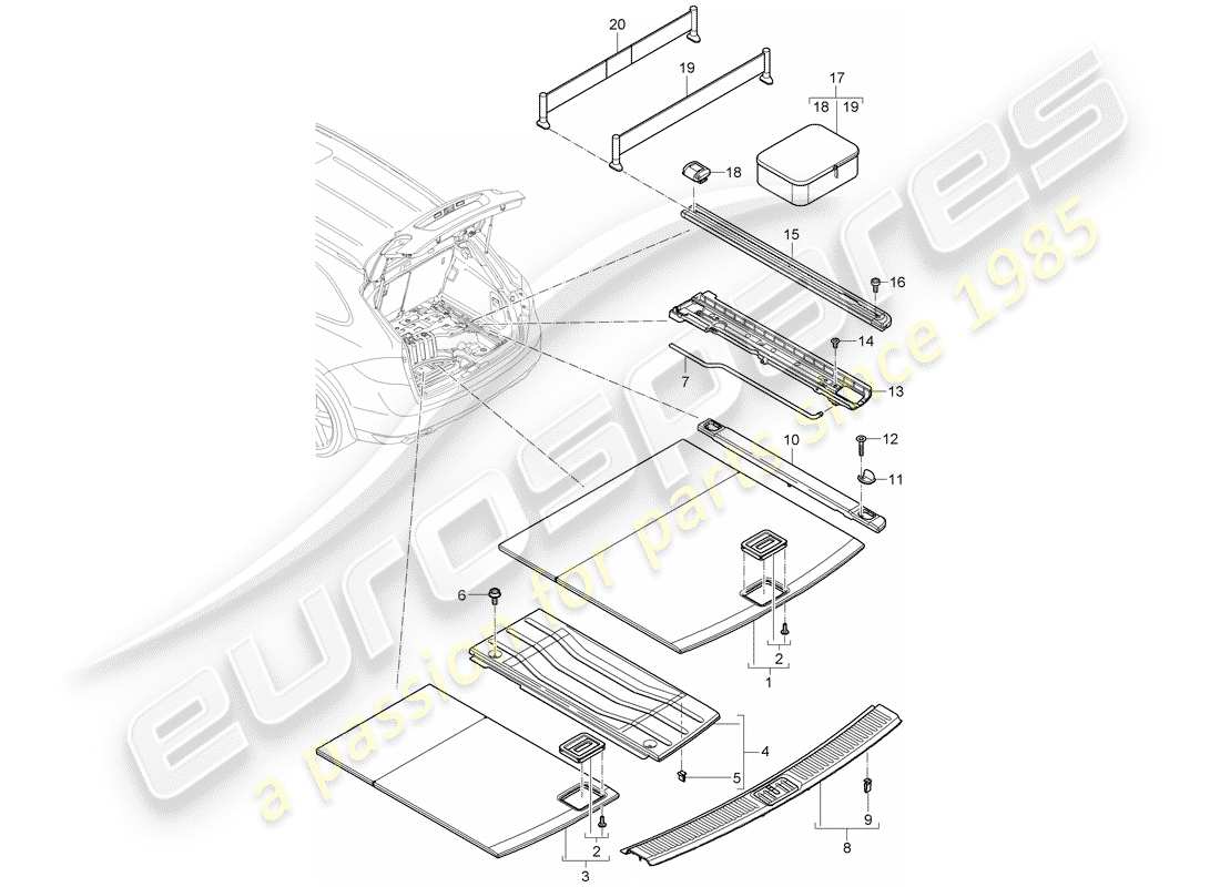 Porsche Cayenne E2 (2012) LINING Part Diagram