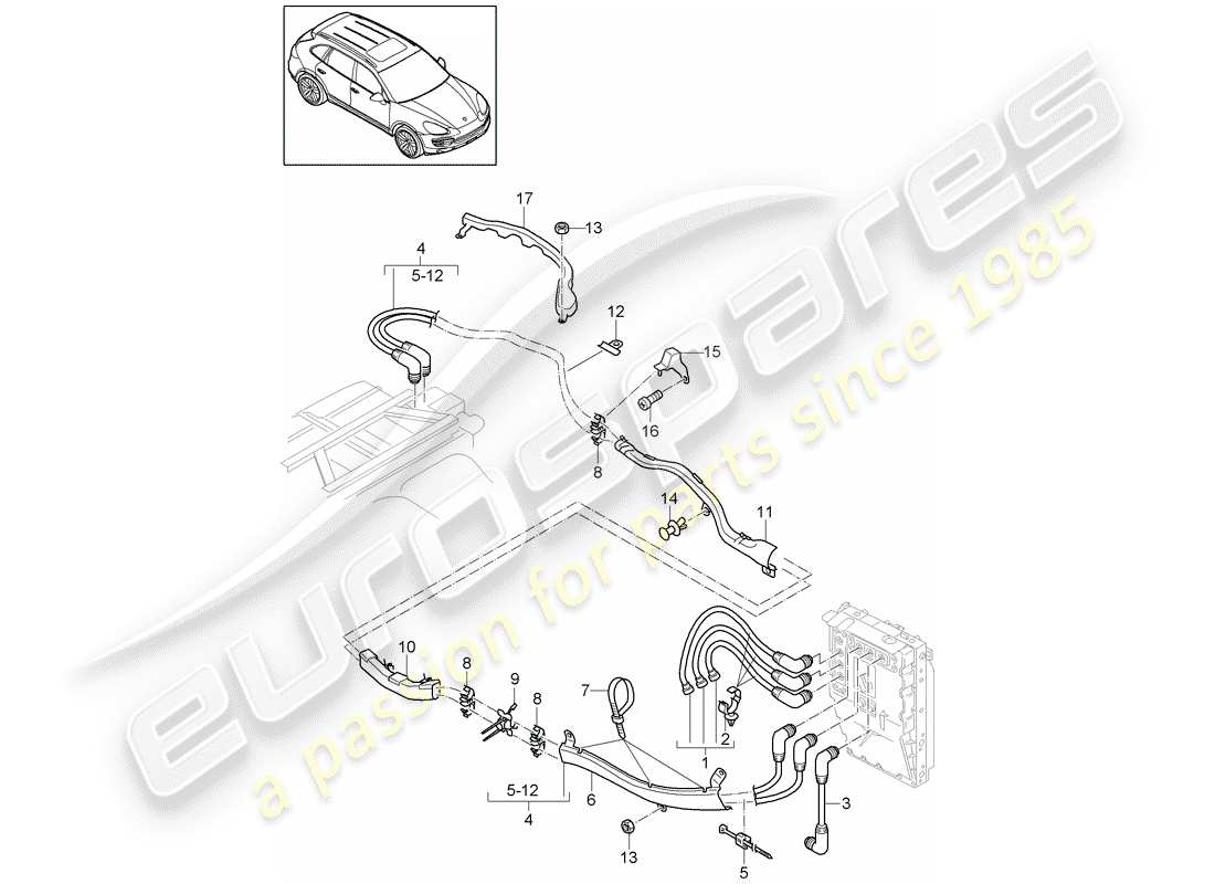 Porsche Cayenne E2 (2012) HYBRID Part Diagram