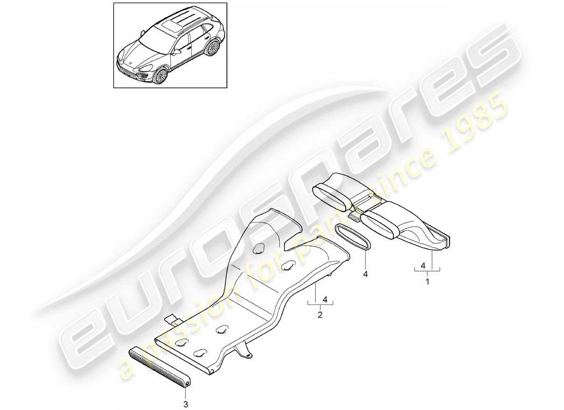 Porsche Cayenne E2 (2012) HYBRID Part Diagram