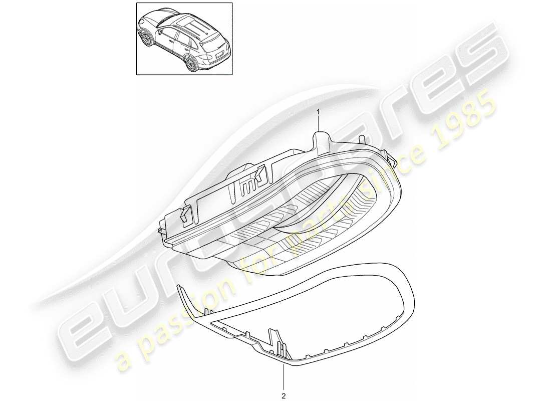 Porsche Cayenne E2 (2012) BRACKET Part Diagram