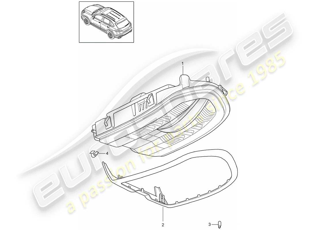 Porsche Cayenne E2 (2012) BRACKET Part Diagram