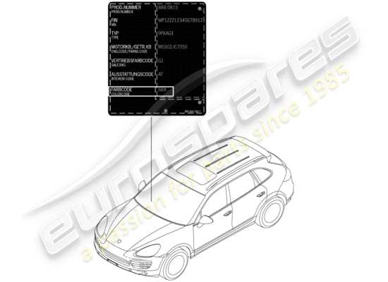 a part diagram from the Porsche Cayenne E2 (2012) parts catalogue