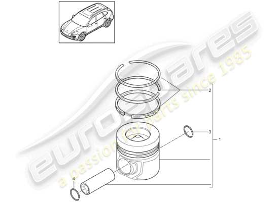 a part diagram from the Porsche Cayenne E2 (2012) parts catalogue