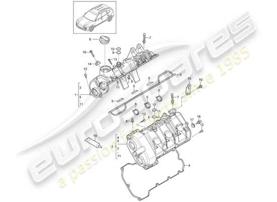 a part diagram from the Porsche Cayenne E2 parts catalogue