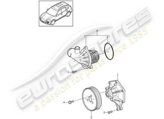 a part diagram from the Porsche Cayenne E2 parts catalogue