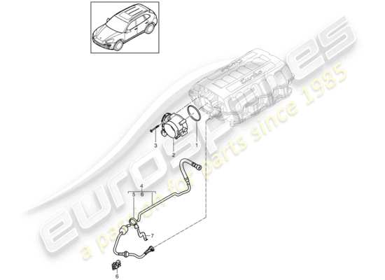 a part diagram from the Porsche Cayenne E2 parts catalogue