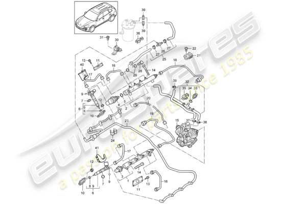 a part diagram from the Porsche Cayenne E2 parts catalogue