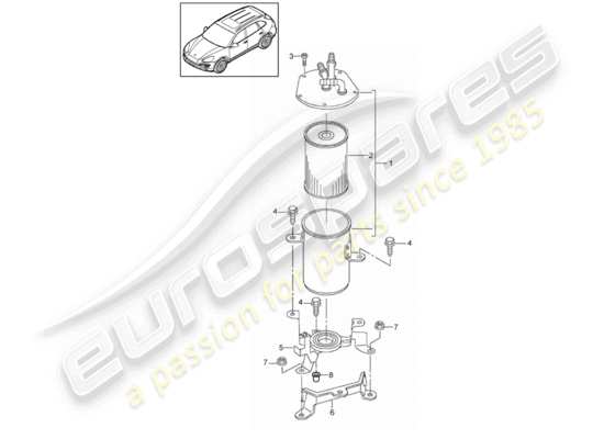 a part diagram from the Porsche Cayenne E2 parts catalogue