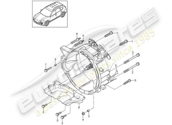 a part diagram from the Porsche Cayenne E2 (2012) parts catalogue