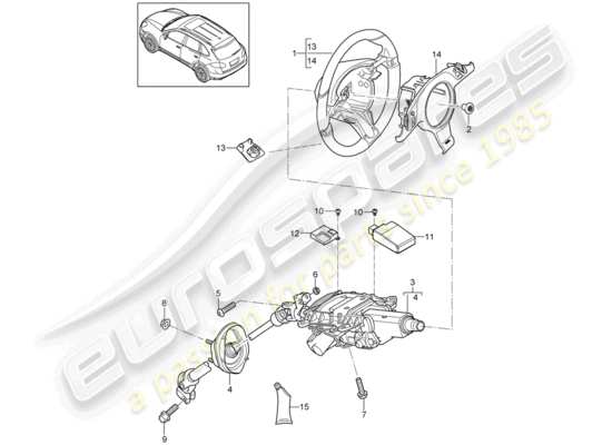 a part diagram from the Porsche Cayenne E2 parts catalogue