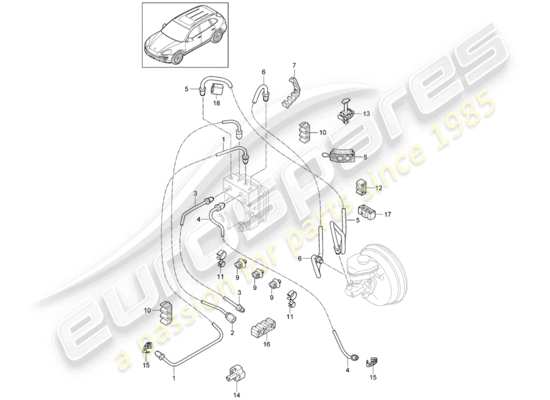 a part diagram from the Porsche Cayenne E2 parts catalogue