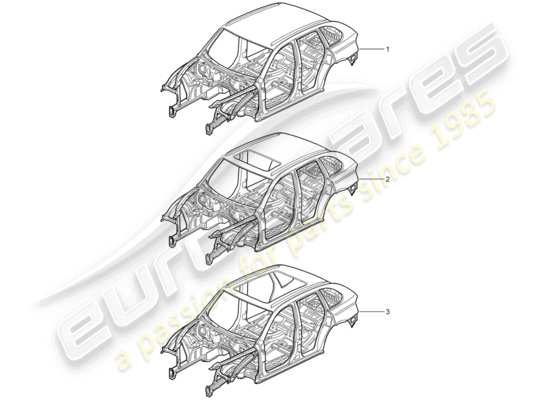 a part diagram from the Porsche Cayenne E2 (2012) parts catalogue