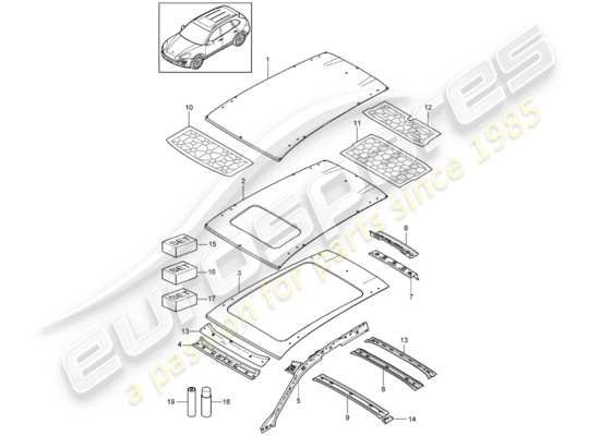 a part diagram from the Porsche Cayenne E2 parts catalogue