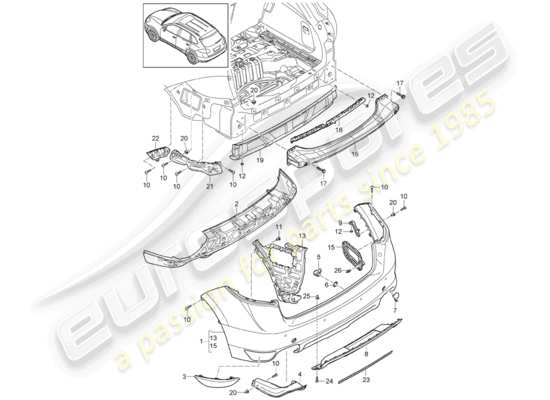 a part diagram from the Porsche Cayenne E2 parts catalogue